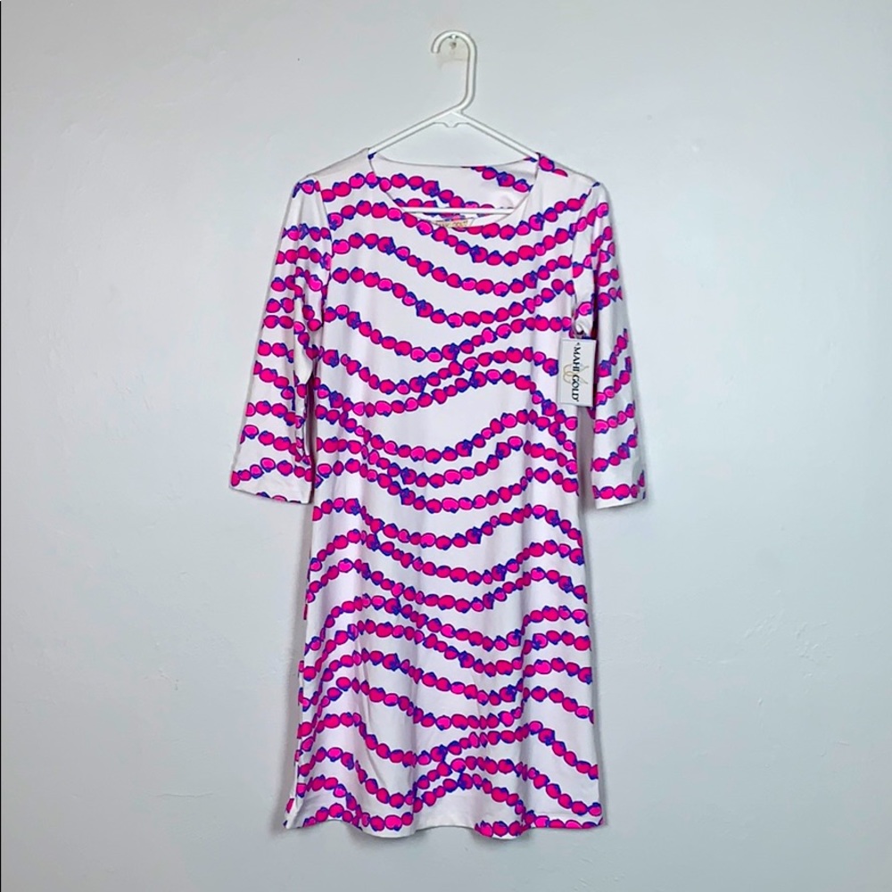 Maui Gold Dress - Bimini Pearls Palm Pink